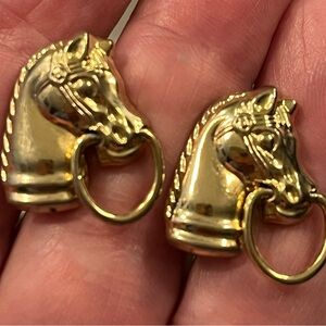 Horse head cufflinks